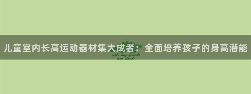 意昂体育4娱乐：儿童室内长高运动器材集大成者：全面培