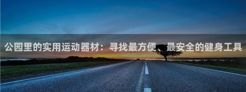 意昂4神州：公园里的实用运动器材：寻找最方便、最安全的健身工