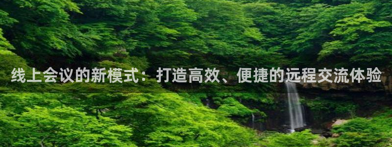 绿茵直播体育app下载安装最新版：线上会议的新模式：打造高效、便捷的远程交流体验